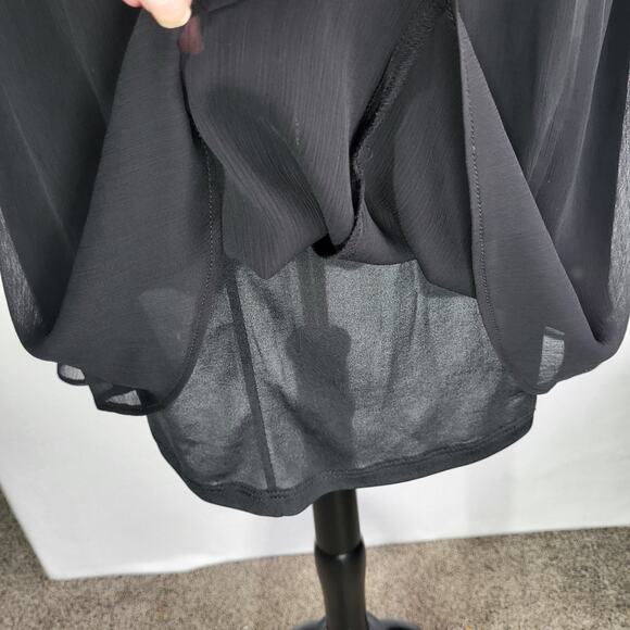 Gothic Black Ruffle Sheer Dress LP Dark Romance Whimsigoth Wednesday Addams NEW - Picture 10 of 16